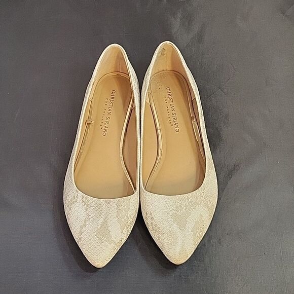 CHRISTIAN SIRIANO SNAKESKIN DESIGN SLIP ON WOMEN"S FLAT - Picture 3 of 15